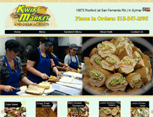 Tablet Screenshot of kwikmarketanddeli.com